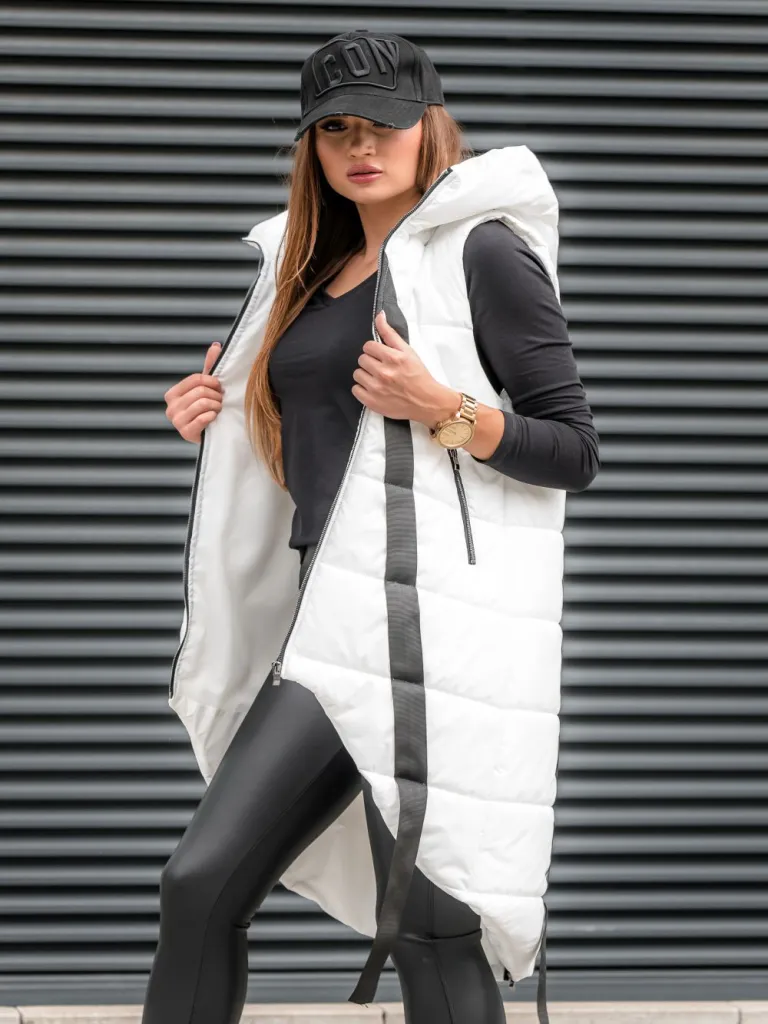Asymmetrisches ärmelloses Top mit hochwertigen Bändern