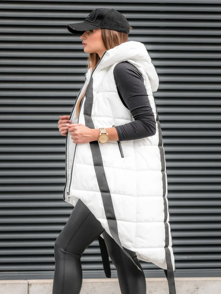 Asymmetrisches ärmelloses Top mit hochwertigen Bändern