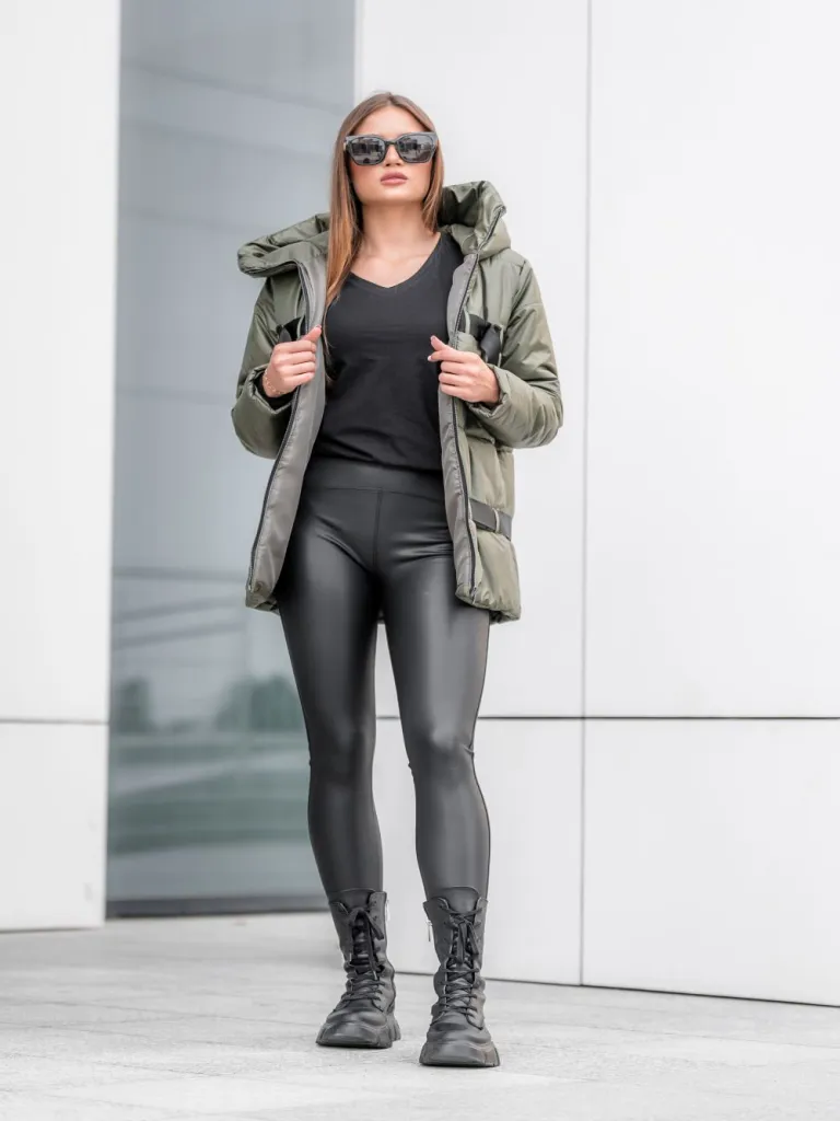 Kurtka z taśmami Premium - khaki