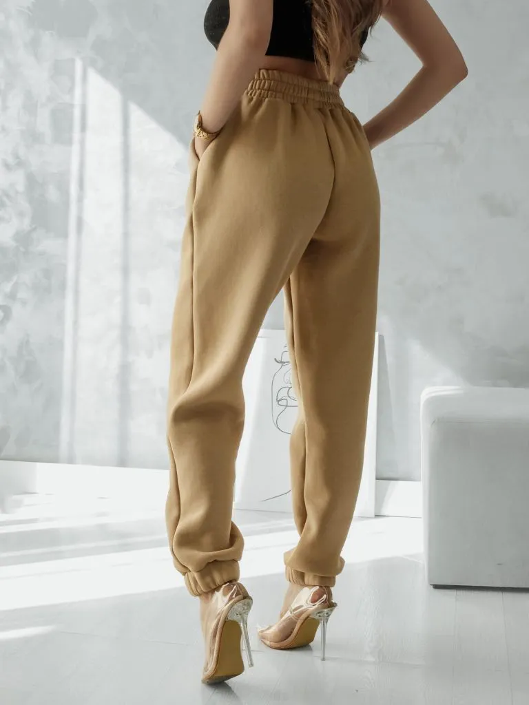 Women's set, made of sweatshirt material..