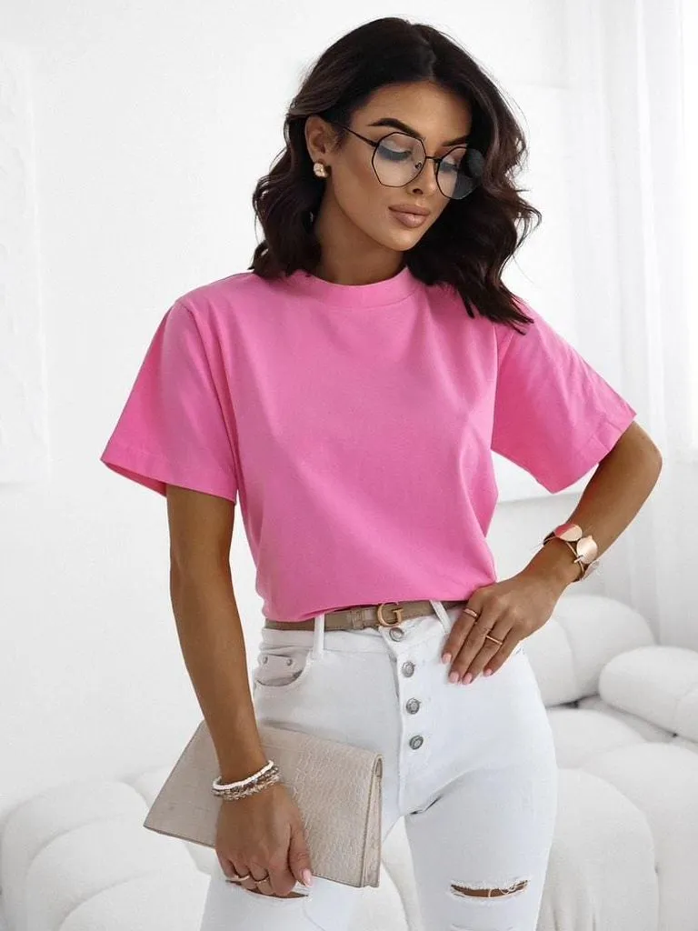 Klassisches, schlichtes Damen-T-Shirt, große Farbauswahl.