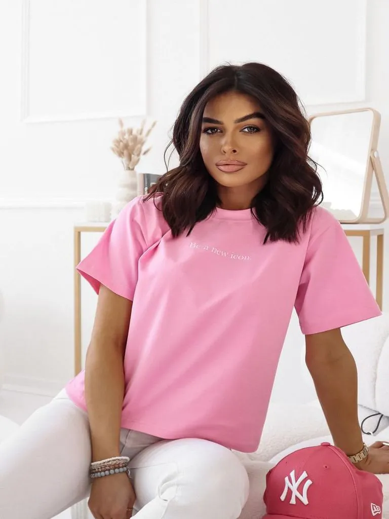Classic women's t-shirt with inscription, large selection of colors.
