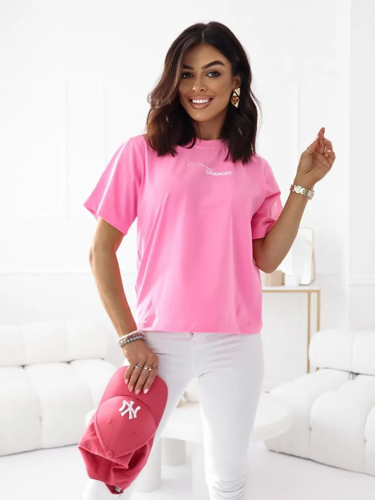 Klassisches Damen T-Shirt mit Aufschrift, große Farbauswahl.