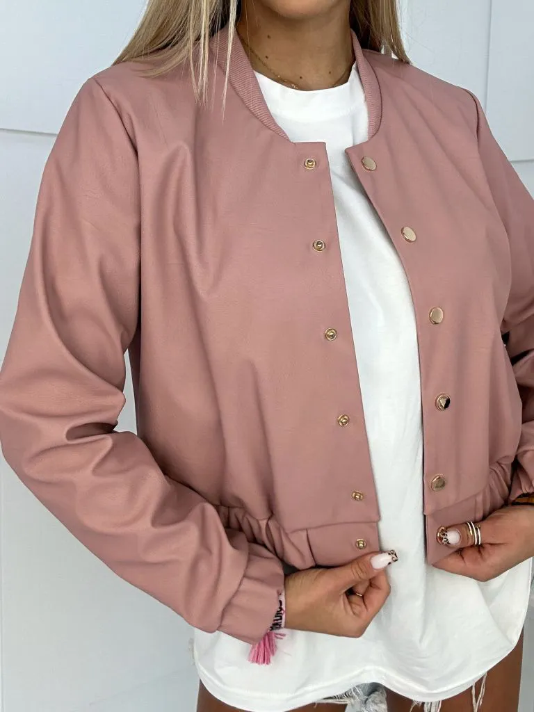 Dámska bomber bunda so šnúrkou a zapínaním na patentky