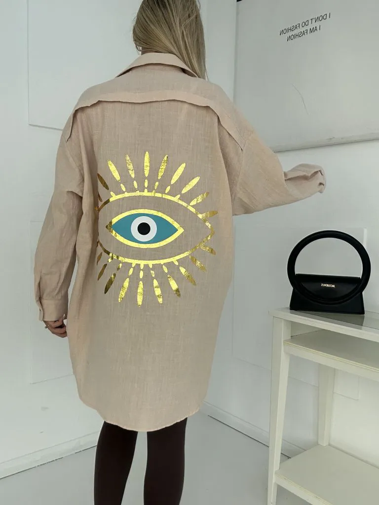 Koszula bawełna eye- beż