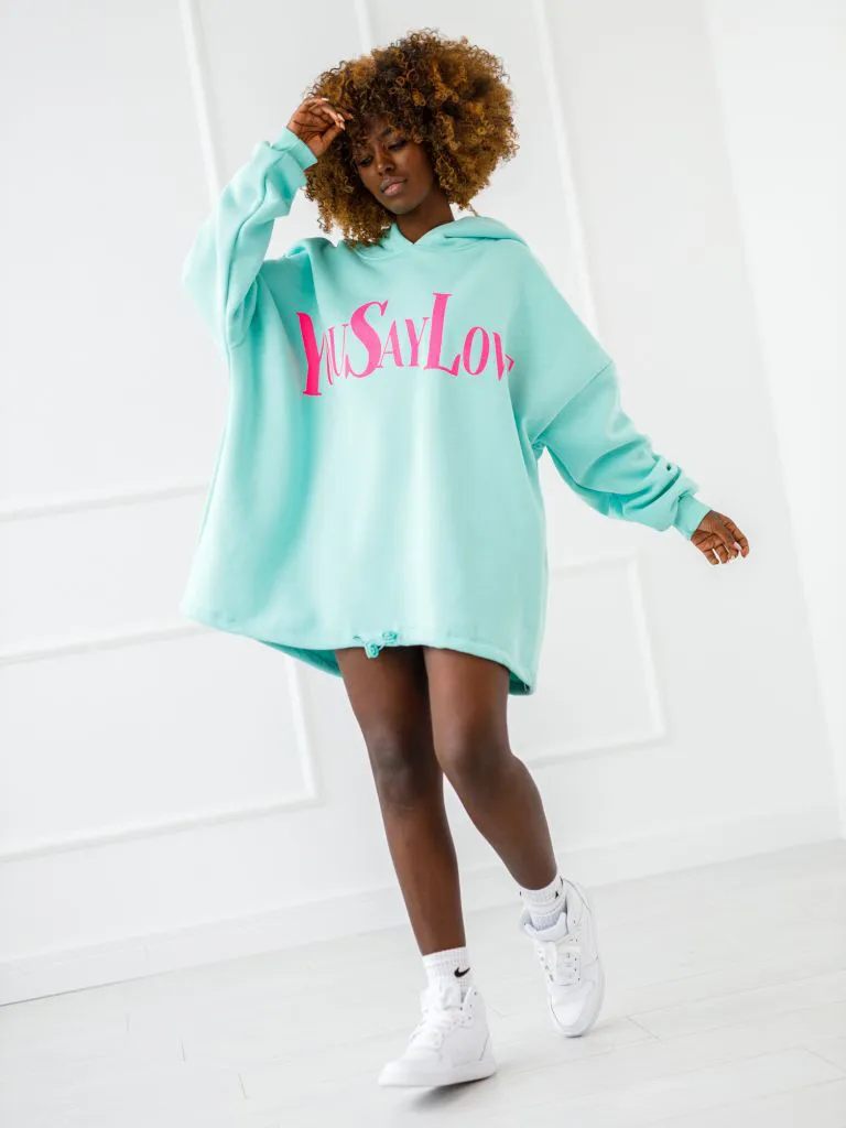 Mikina You Say Love - Mint