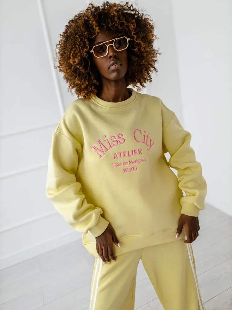 Wholesale - Paris Women's Sweatshirt - Yellow