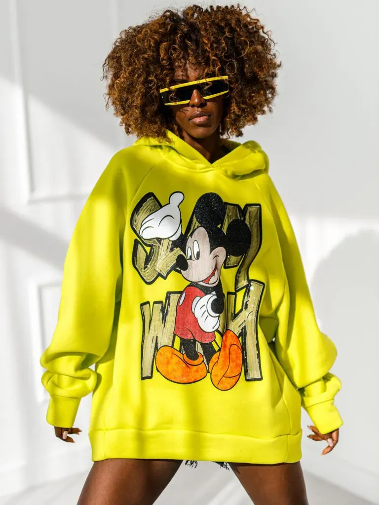 Wholesale - Women's hoodie - Micky - Lime