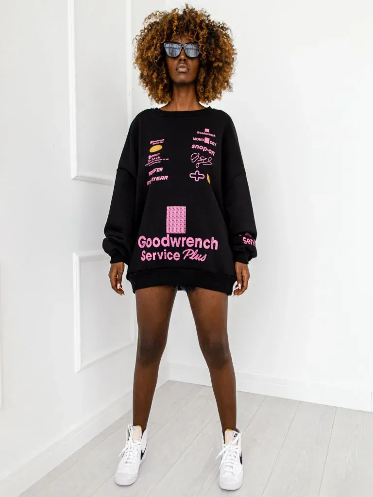 Großhandel - Mixy Sweatshirt - Schwarz
