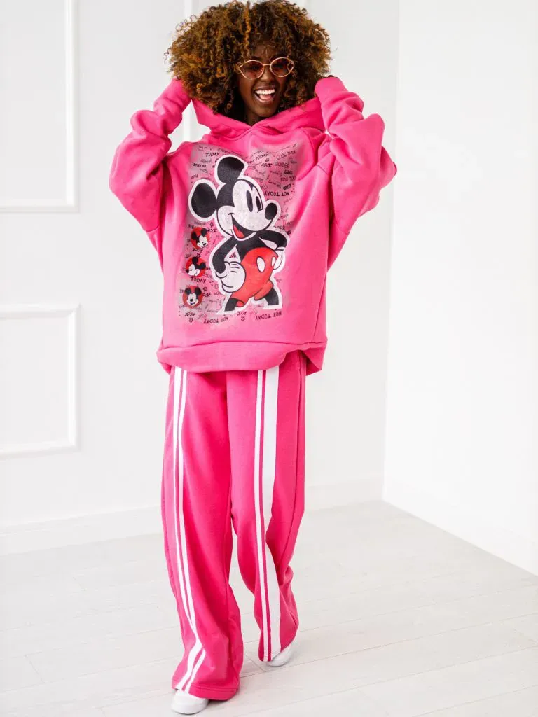 Mikina s kapucňou - Micky II - Fuchsia