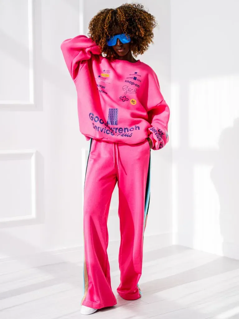 Großhandel - Mixy Sweatshirt - Fuchsia