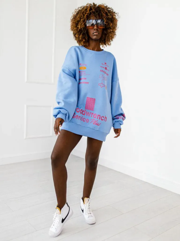 Großhandel - Mixy Sweatshirt - Blau