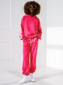 Trainingsanzug mit Kapuze – Lampas – Fuchsia