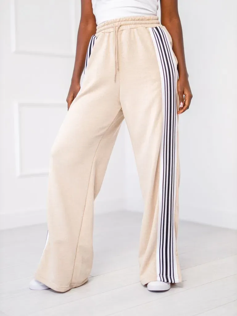 Sweatpants mit Gummizug - Beige