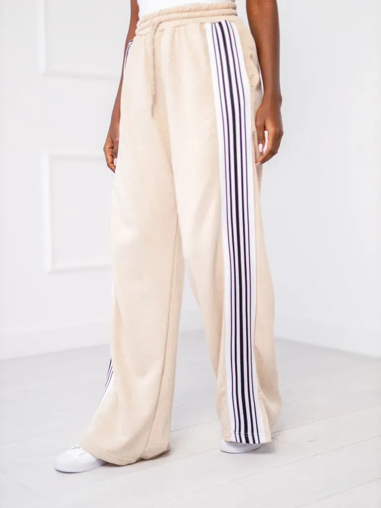 Sweatpants mit Gummizug - Beige