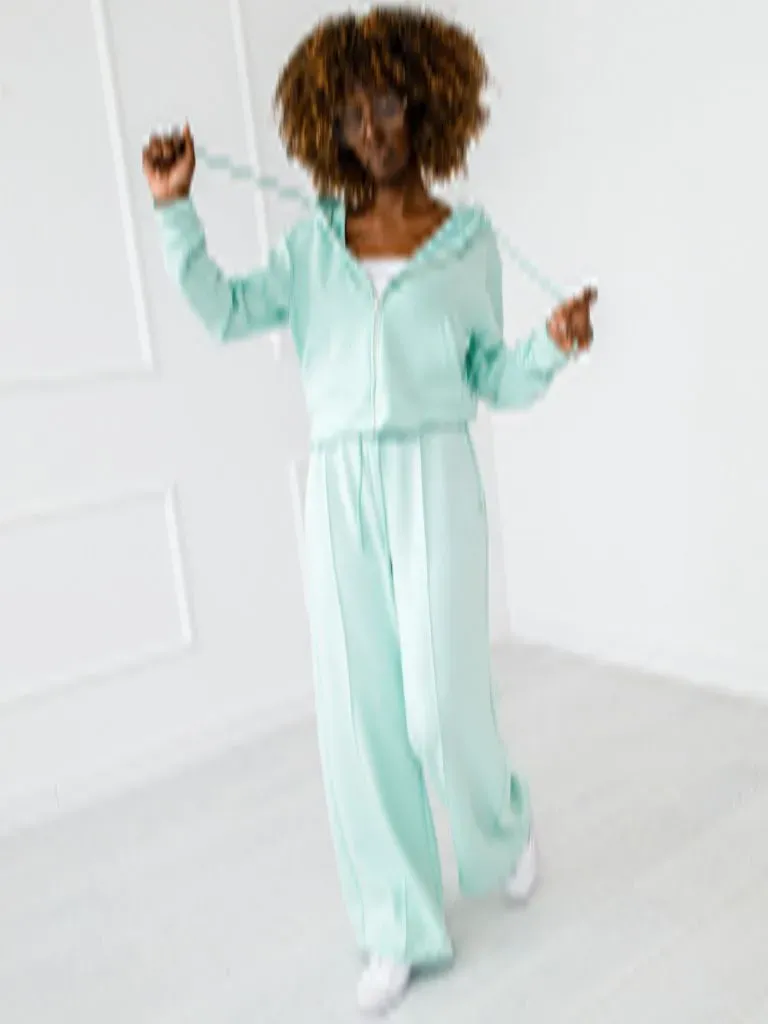 Zipp-Trainingsanzug - Butter - Mint