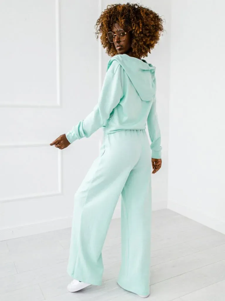 Zipp-Trainingsanzug - Butter - Mint