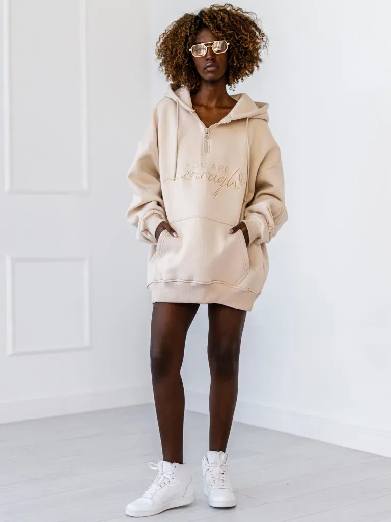 Bluza You Are Enough - Beżowa