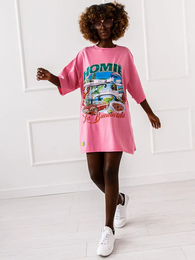 T-shirt Marbella - Różowy