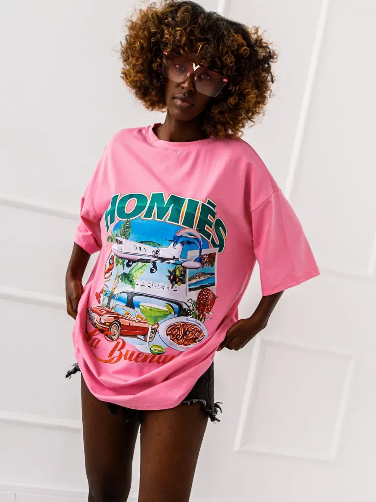 T-shirt Marbella - Różowy