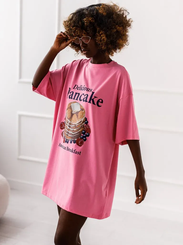 T-shirt Pancake - Różowy
