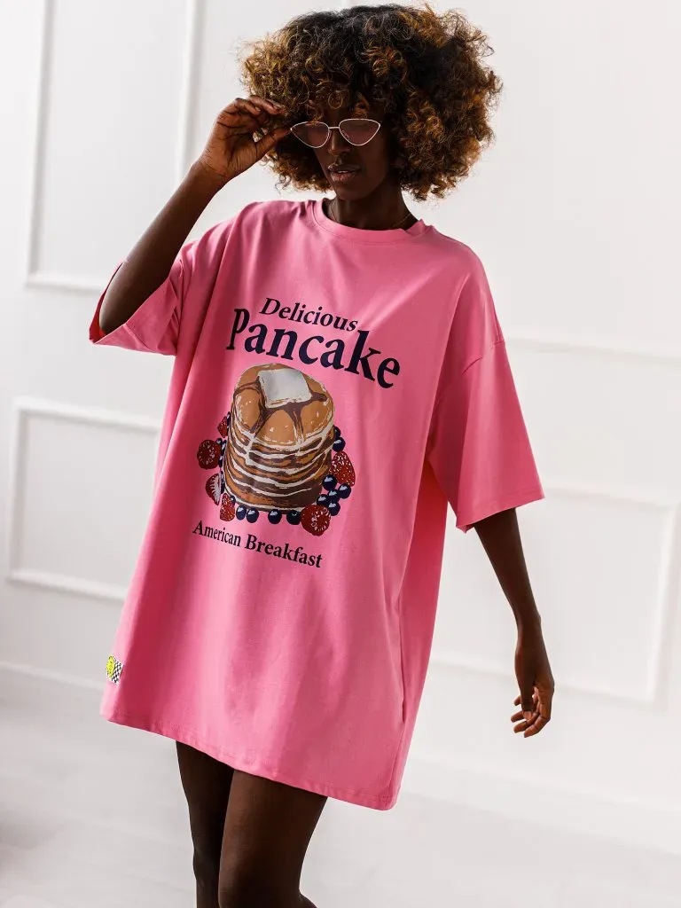 T-shirt Pancake - Różowy