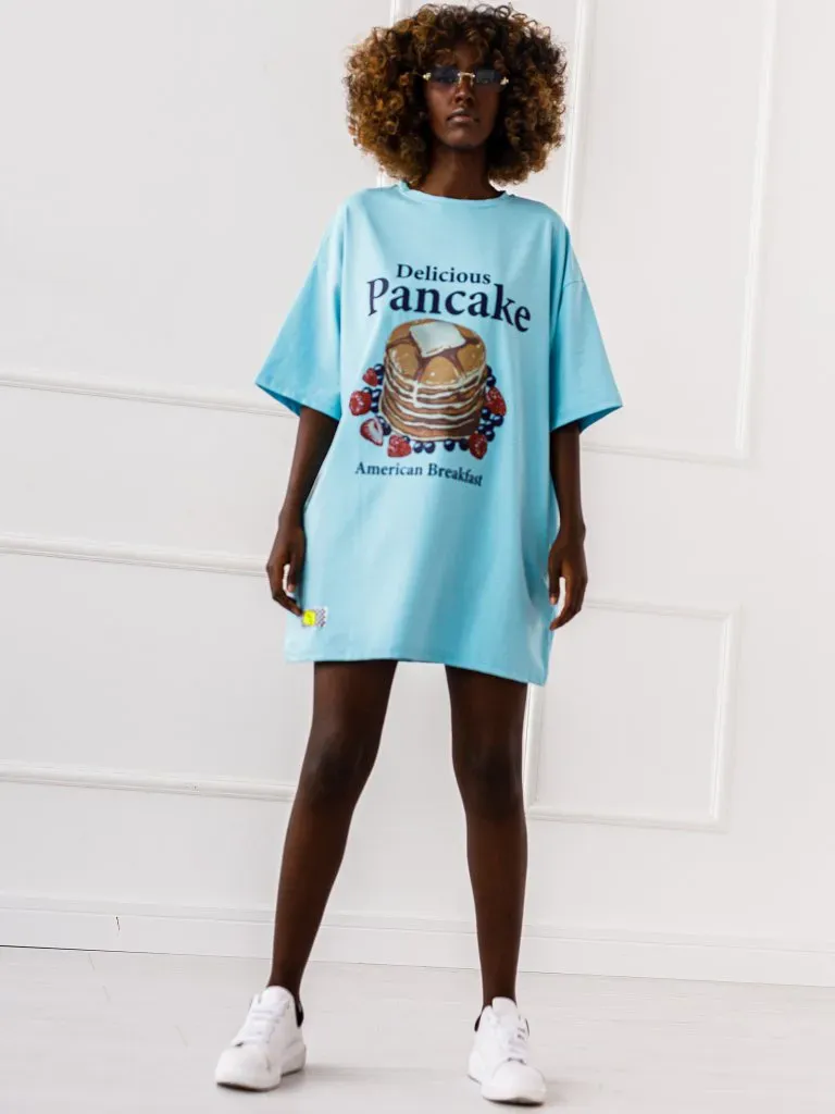 T-shirt Pancake - Błękitny