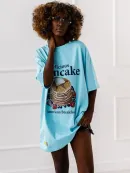 T-shirt Pancake - Błękitny