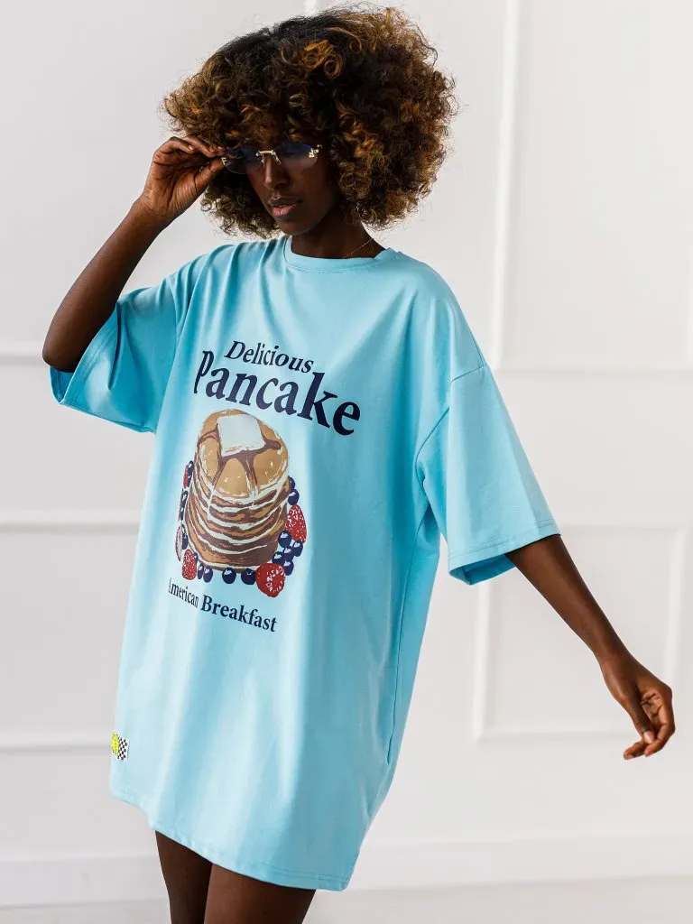 T-shirt Pancake - Błękitny