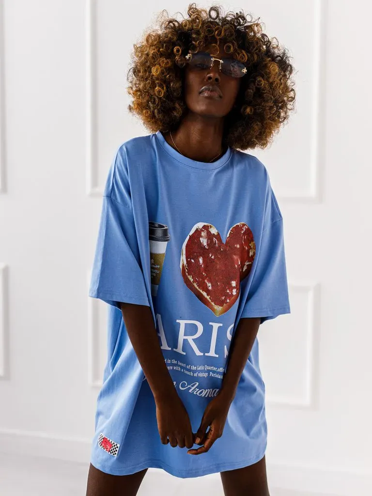 T-shirt Aroma - Niebieski