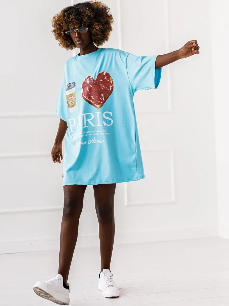 T-shirt Aroma - Błękitny