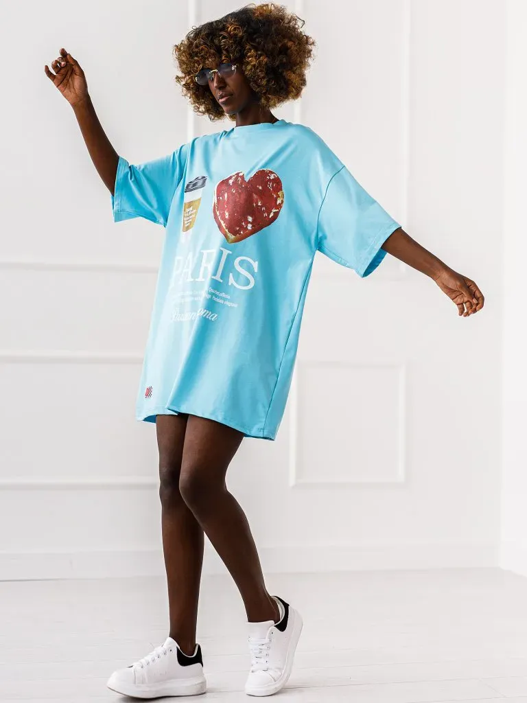 T-shirt Aroma - Błękitny