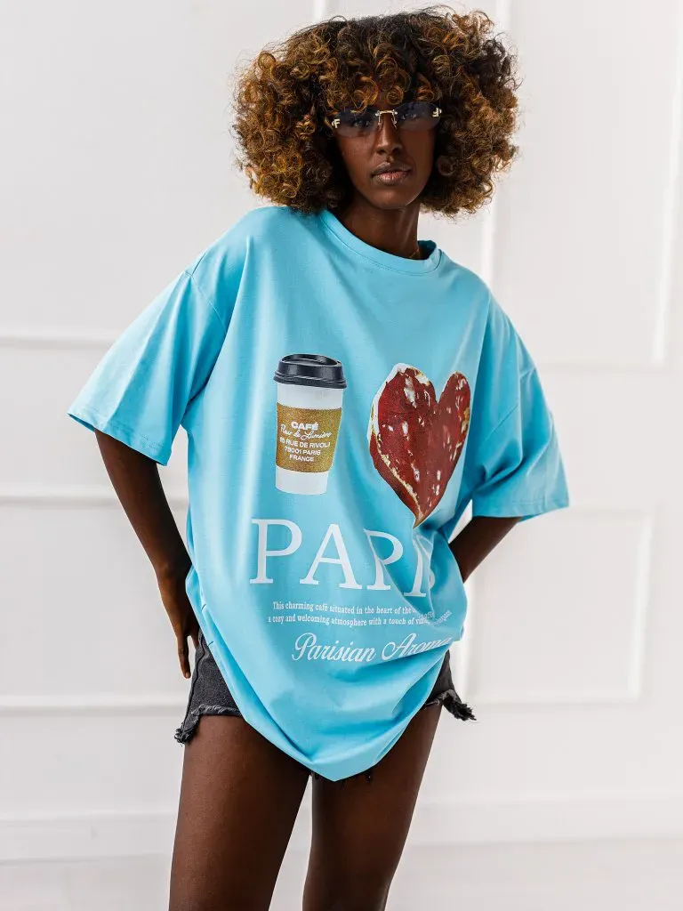 T-shirt Aroma - Błękitny