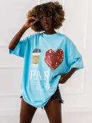 T-shirt Aroma - Błękitny