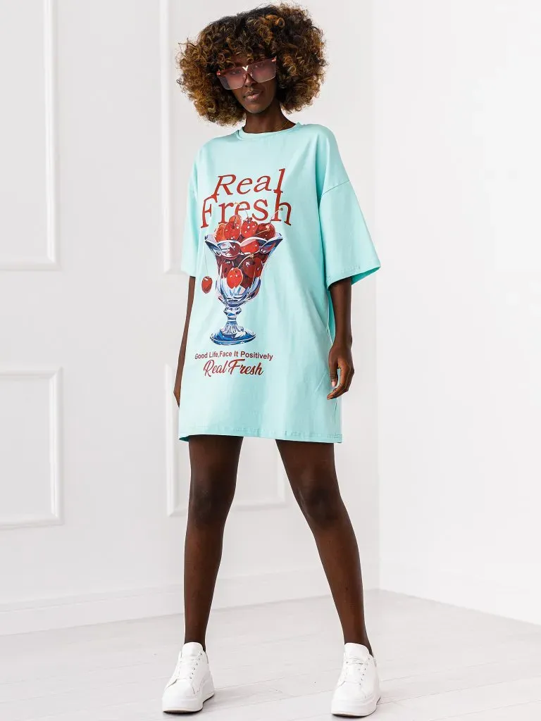 T-shirt Real Fresh - Miętowy