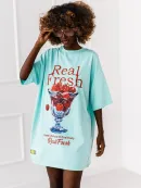 T-shirt Real Fresh - Miętowy