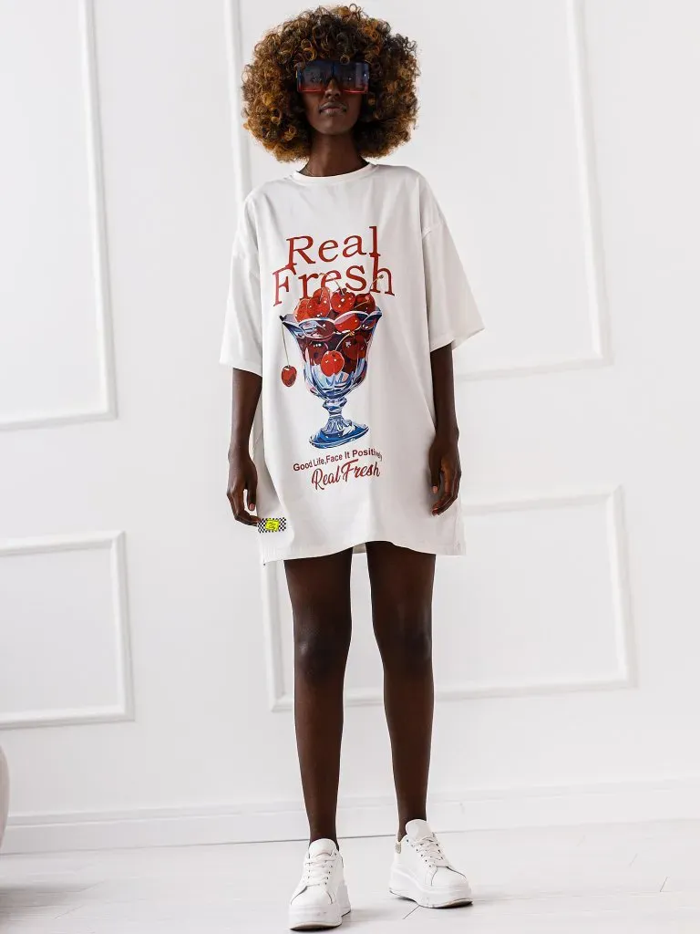 T-shirt Real Fresh - Ecru