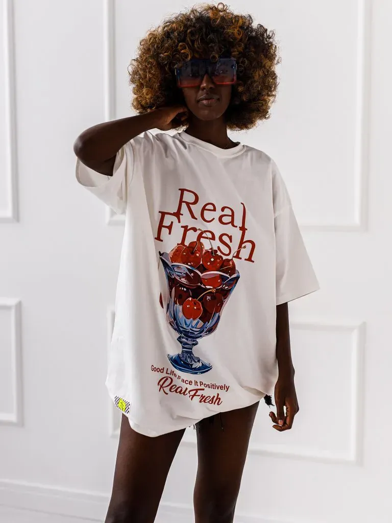 T-shirt Real Fresh - Ecru