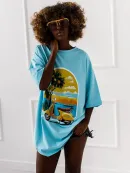 T-shirt Vespa - Błękitny