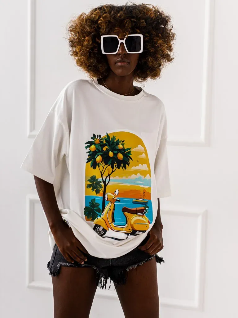 T-shirt Vespa - Ecru