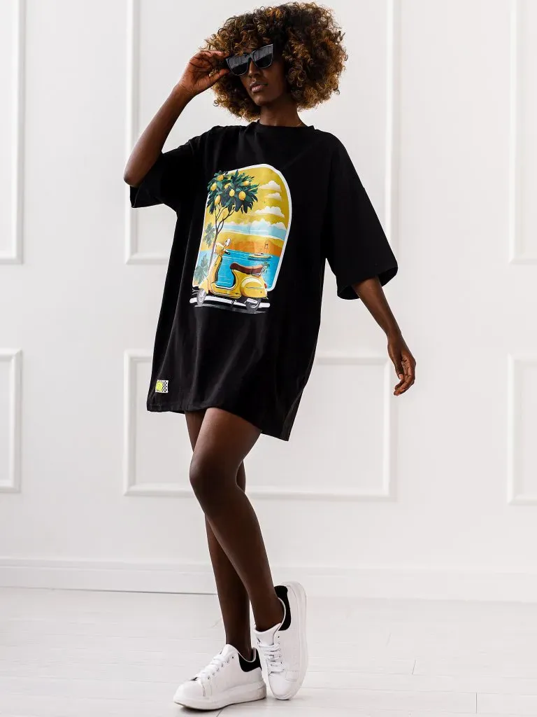 T-shirt Vespa - Czarny