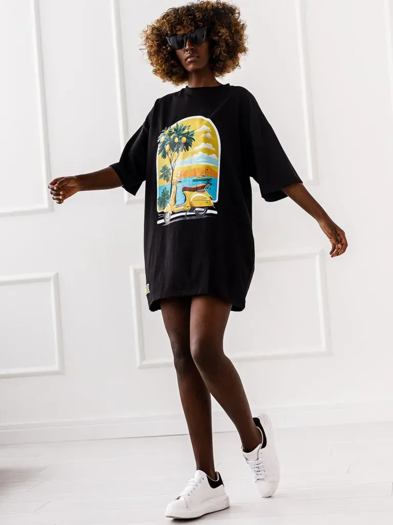 T-shirt Vespa - Czarny