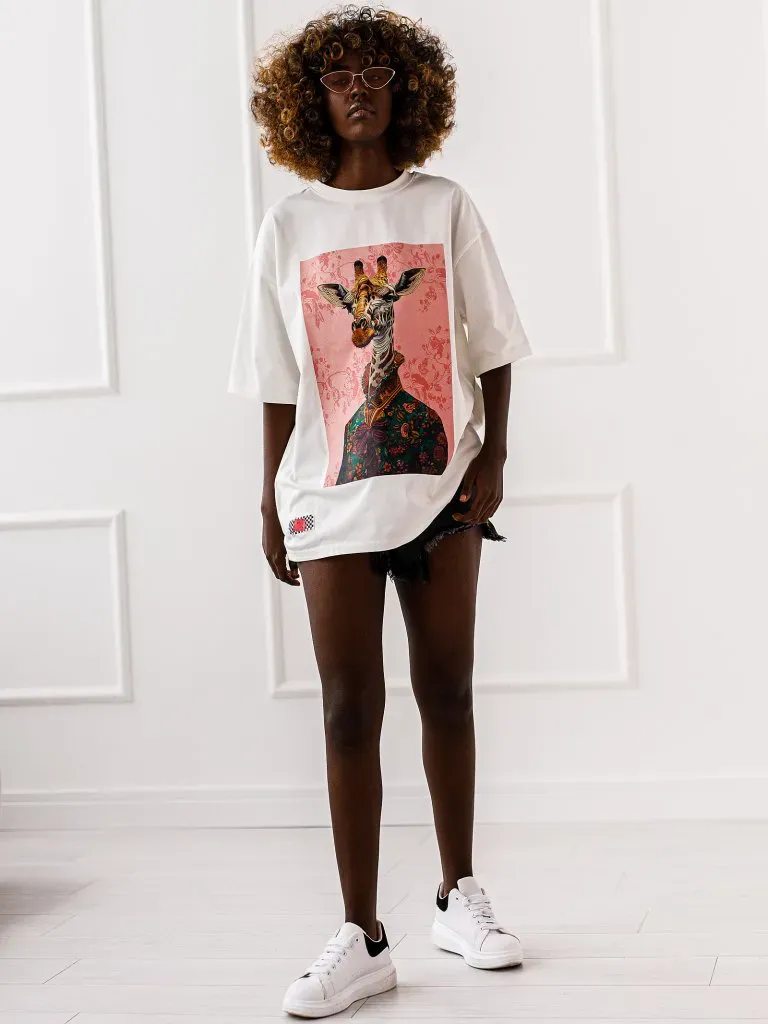 T-shirt Wild Chic - Ecru