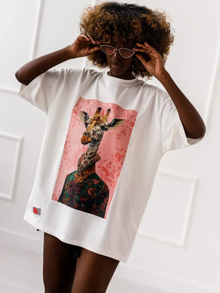 T-shirt Wild Chic - Ecru