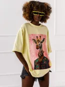 T-shirt Wild Chic - Żółty