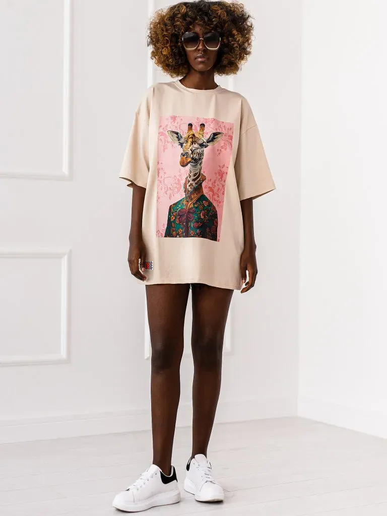 T-shirt Wild Chic - Beżowy