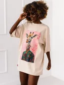 T-shirt Wild Chic - Beżowy