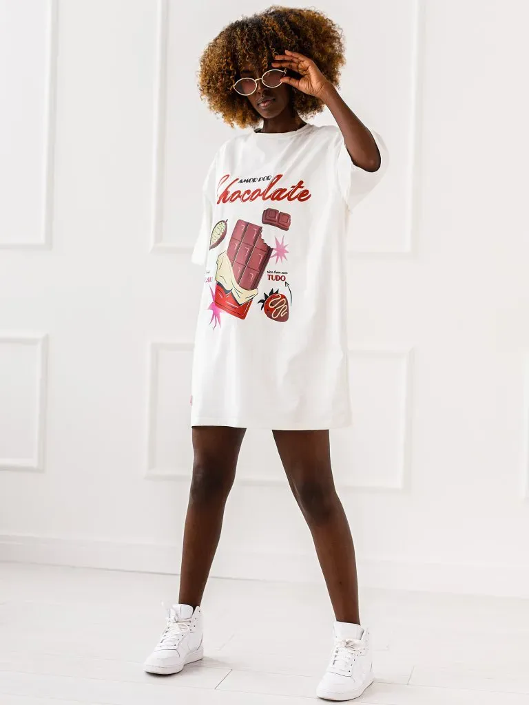 T-shirt Chcolate - Ecru