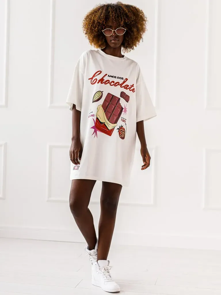 T-shirt Chcolate - Ecru