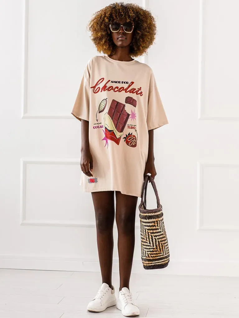 T-shirt Chcolate - Beż